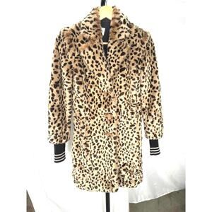 CAbi Leopard Print Faux Fur Coat